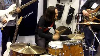Mark Peric (Bass) Damien Schmitt (Drums) & Federico Malaman (Bass) at NAMM 2012