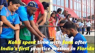 Watch: Kohli spend quality time with fans after India's practice session in Florida