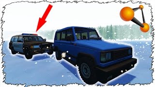 ПОЛИЦЕЙСКАЯ ПОГОНЯ ПО ЛЬДУ РЕКИ В BEAMNG DRIVE