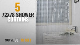 Top 10 72X78 Shower Curtains [2018]: Eforgift Vinyl Shower Curtain Liner Long Size Non-Toxic 100%