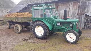 Zetor 50 Super Vyťahovanie vlečky