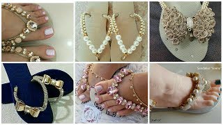 Simple stylish comfort Flat slippers Designes Ideas detailing video