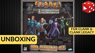 Clank! Legacy: Acquisitions Incorporated – Upper Management Pack - Unboxing der Erweiterung