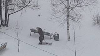 Чистка ковра в метель