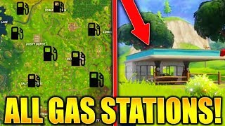 FORTNITE ALL GAS STATION LOCATIONS! "VISIT DIFFERENT GAS STATIONS IN A SINGLE MATCH" LOCATION GUIDE!