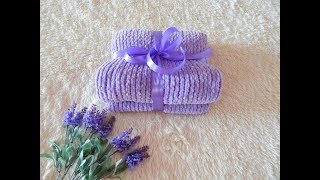 ♥♥ плед из плюшевой пряжи ♥ процесс от начала до конца ♥♥