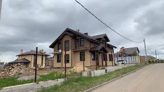 Обзор места строительства, красивые коттеджи, строительство дома из кирпича, Компания Евростройстиль