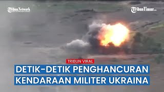 Dua Kendaraan Militer Ukraina Hangus Terbakar Usai Injak Ranjau yang Ditanam Pasukan Rusia