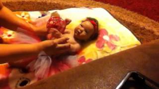 KaiLeia playing in her tutu