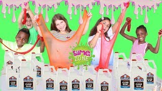 1 GALLON OF CLEAR SLIME GIRLS VS. BOYS