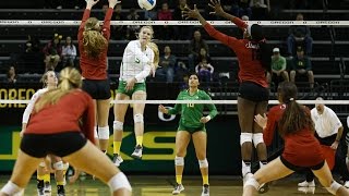 Stanford vs Oregon - Women's Volleyball Highlights (10/11/15)