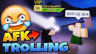 AFK TROLLING IN DUNGEON QUEST! ROBLOX