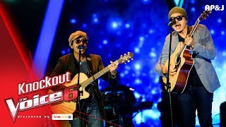 Knock Out : บัง+เขี้ยว  VS จิน 1/3 - The Sound of Silence  - The Voice Thailand 6 - 24 Dec 2017
