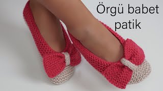Örgü patik iki şişle / kolay örgü patik modelleri / çeyizlik patik /Figen Ararat