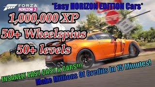 XP+Wheelspin Glitch | Forza Horizon 3 | 1,000,000xp an Hour | NOT PATCHED