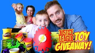 Justice League Toys Superhero Play-Doh Surprise Egg and Toy Opening Giveaway Contest by KidCity