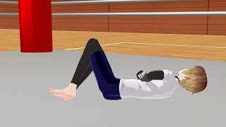【MMD】ボクシングモーション2作目・ボディーブローKO【完了テスト】