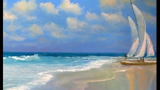 Как легко нарисовать Море масляными красками. Онлайн урок Любы Дикер
