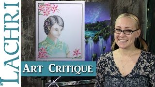Colored Pencil Portrait Critique - Art tips w/ Lachri