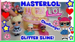 MASTERLOL GLITTER SLIME challenge ASMR! Lol surprise by Lara e Barbara