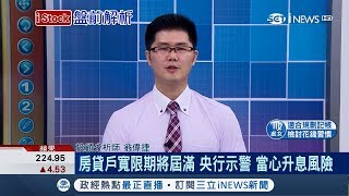 房貸戶看過來! 美升息台灣跟隨腳步???  央行示警"當心升息風險"│主播 陳書賢 翁偉捷│【iStock盤前解析】20180928│三立iNEWS