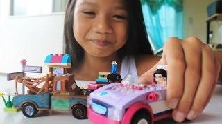LEGO Friends Emma How to Assemble with Mater of Cars 2 Toys