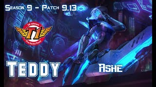 SKT T1 Teddy ASHE vs EZREAL ADC - Patch 9.13 KR Ranked