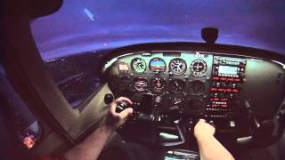 Cessna 172 Beard-Cam 1B9 to KCQX Night Flight 1/2