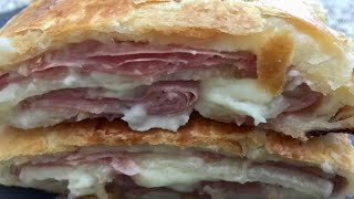 ROTOLO CREMOSO PATATE E MORTADELLA /puff pastry creamy roll