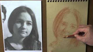 Croquis jeune fille 20'  avec la technique du clair obscur