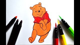 How to Draw Winnie The Pooh. Draw Winnie. Рисуем Винни