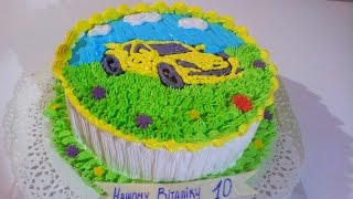 Торт с машиной МК Кремовые торты для детей  Cake machine MK
