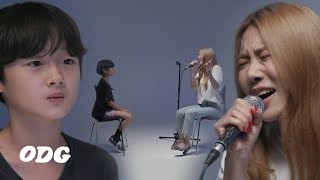 이모...누군데 노래 잘해요? 라이브를 눈 앞에서 본 아이들의 반응 | ODG