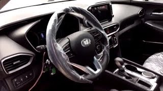 Nội thất xe ô tô hyundai Santafe 2019 bản tiêu chuẩn
