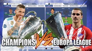 EQUIPO JUGADORES CHAMPIONS VS EQUIPO JUGADORES EUROPA LEAGUE | Experimentos Fifa 19