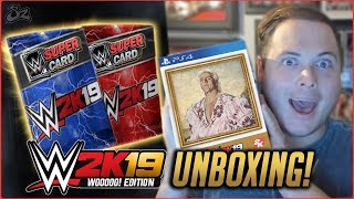 UNBOXING WWE 2K19 WOOOOO! EDITION! LIMITED EDITION WWE SUPERCARD PACKS OPENED!!