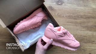 Обзор на кроссовки Reebok Classic Leather L "Peach Twist" BS7912 Review and Unboxing sneakers