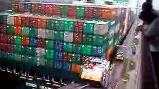 Panamax ship at Panama Canal