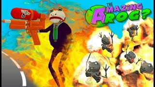 ДЖОКЕР против ЗОМБИ Удивительная Лягушка с огнеметом и Лунная база AMAZING FROG kids children