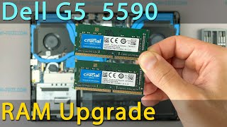 How to upgrade RAM memory in Dell G5 5590 laptop
