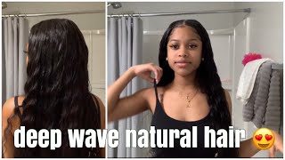 How To Blend Your Real Hair With A Deep Wave Sew-in | AlipearlHair