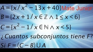 Determine por extensión un conjunto , ejercicio 2