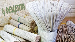 Как покрасить трубочки в белый цвет / Плетение из газетных трубочек