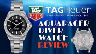 (4K) TAG HEUER AQUARACER DIVER 300M MEN'S WATCH REVIEW MODEL: WAY1110.BA0928
