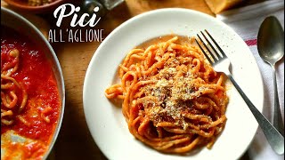 Pici All'Aglione / Pastas Caseras Italianas / Salsa de Ajo y Tomates