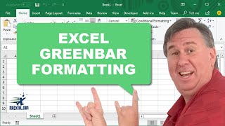 Excel Greenbar Formatting - color every other row in Excel - 2508G