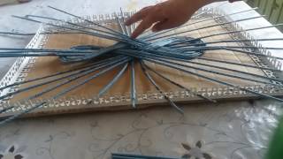 Плетение из газетных трубочек. Как сплести  ажурную  крышечку