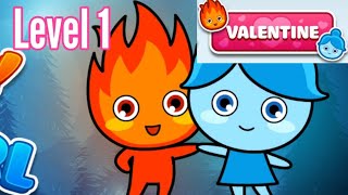 LuckyBoy And PrettyGirl Level 1 Valentine Android iOS Crystal Temple Maze Walkthrough Solution