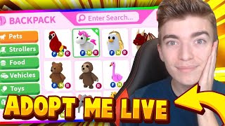 LIVE: ADOPT ME TRADING AND GIVEAWAYS - Roblox Adopt Me Pets Livestream