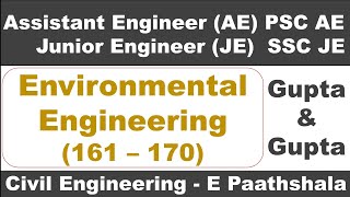 Environmental engineering / PHE (161 to 170) - Gupta and gupta | sscje civil engineering | civil mcq